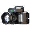 LED Headlamp with Motion Sensor Waterproof USB Rechargeable Headlight Zoomable
