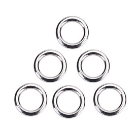Tyenaza 50Pcs/set Stainless Steel Fishing Split Rings Lure Bait Connector Accessory 5 Sizes (L)