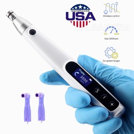 AZDENT Dental Electric Cordless Hygiene Prophy Handpiece 360° Swivel + Prophy Angles