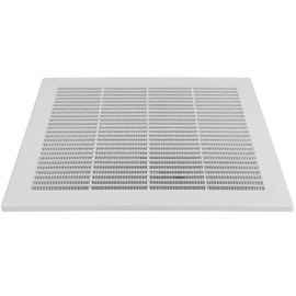HVAC OV 10" x 10" Inch (Grille Dimensions) White Plastic Square Vent Cover - HVAC Air Return Grille - Built-in Protection Screen - 12" x 12" Inch (External Dimensions)
