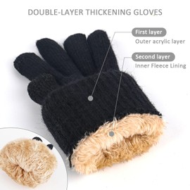 smtfcty Mens Winter Gloves,Thermal Winter Touchscreen Kint Gloves for Men & Women Warm Gloves with Soft Lining for Cycling, Snowboarding, Hiking, Running, Driving and Outdoor Sports