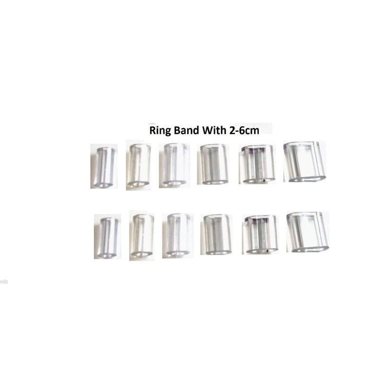 Mytoptrendz® Pack Of 12 Invisible Clear Transparent Ring Clip Ring