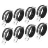 sourcing map 8Pcs Split Ring Hanger Pipe Strap Fit for