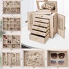 AKOZLIN Huge Jewelry Box Organizer Functional Extra Large Leather Jewelry