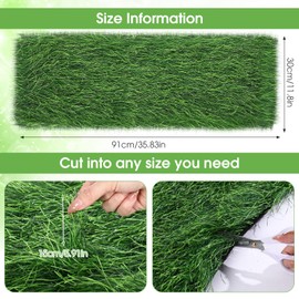 Tudomro 2 Pcs Grass Table Runner Artificial Tabletop Decor Synthetic Turf Grass Placemats Green Rug Table Cloths for Wedding Party Faux Moss Table Runner 12 X 36 Inch (Fluffy)