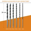 Wood drill bit set, for drills, 30 cm long wood