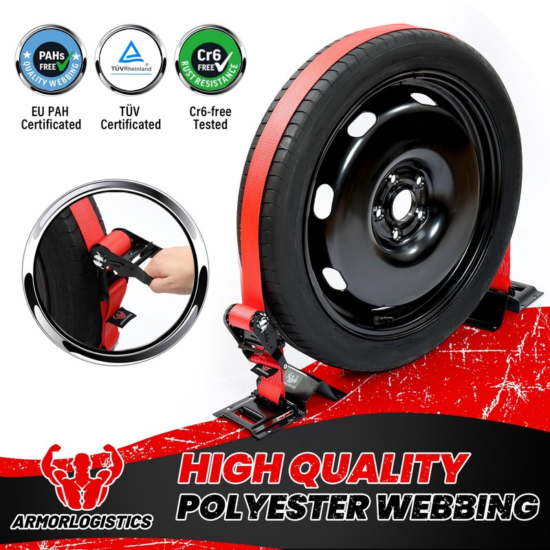 ARMORLOGISTICS Wheel Chock Tie Down Kit, 4 Pack Heavy Duty