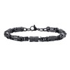 Stainless Steel Byzantine Link Bracelets for Men, Black Stylish Waterproof