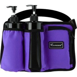 Bolsa para botella de masaje, funda para aceite de masaje, funda para loción, terapeuta de masaje, funda para aceite de masaje, loción de masaje (TH3KD-morado), Morado, 3 Bottle
