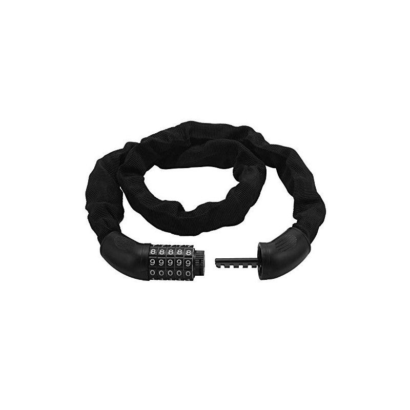 Bike Lock Bicycle Lock Chain ，5-Digit Combination Lock Core Steel