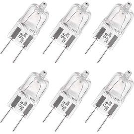 EKSAVE G8 Halogen Light Bulbs 20W 120V G8 Base 2Pin T4 JCD Type 2700K for Microwave Oven Replacements,for Candle Warmer Light Bulbs, Wax melt Bulbs(Pack of 6)