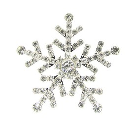 Syntego Large Rhinestone Christmas Snowflake Diamante Embellishments Sparkly Crystals Winter Wedding Invitations, Christmas Cards (10)