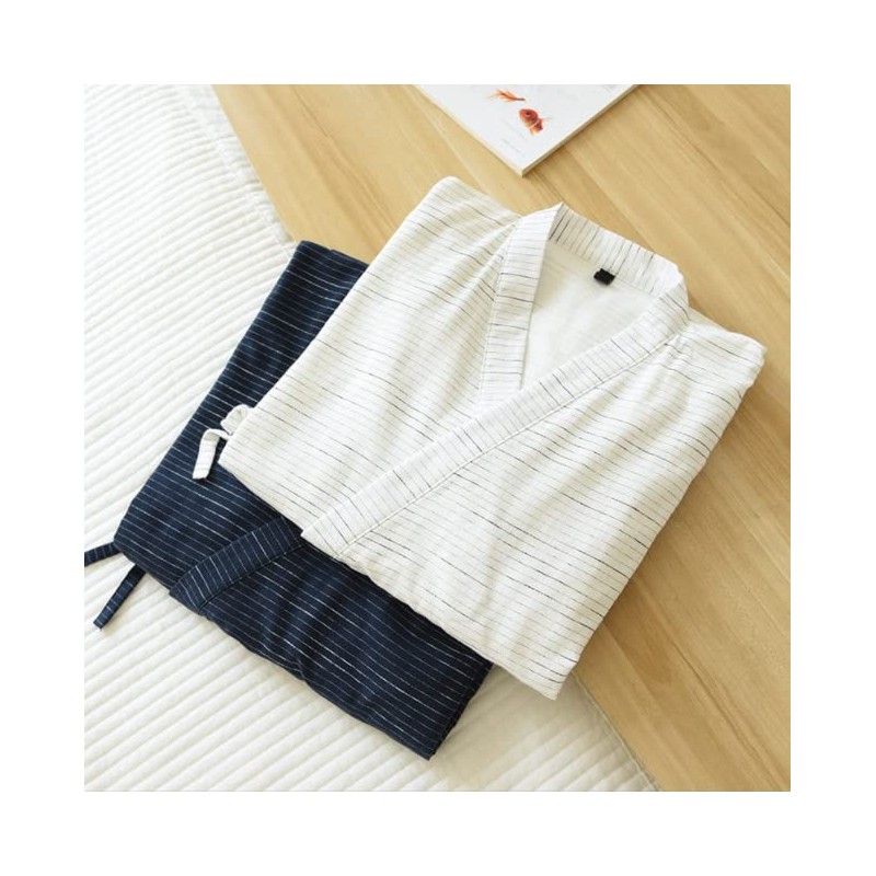 Haozaikeji Cotton Yukata Robe for Men - Lightweight Sleepwear Nightwear