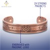 MasonicMan Masonic Men's Pure Copper Magnetic Adjustable Bracelet Bangle