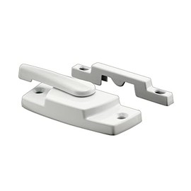 Prime-Line F 2768 Sash Lock, 2-1/4 In. Hole Centers, Fits Single and Double Hung Windows, Diecast, White (Single Pack)