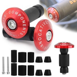 Zeaying 2 Stück Bar End Motorrad Lenkergewichte, Motorrad Universal Lenkerenden, Motorrad Bar Ends Slider Cap Plug Lenkergriffe, Für Die Meisten Motorräder Mit 22 Mm Durchmesser Lenkern, Rot