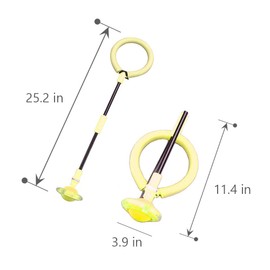 Children's Flashing Jump Ring, Ankle Skip Ball, Foldable Ankle Jump Ball, Jumping Ball Flashing, Outdoor Bouncing Game for Adults, Children (Yellow)