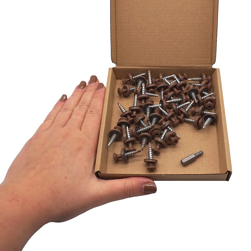 SKIR'CO Pack of 40 Roofing Screws 4.8 x 28 mm