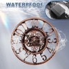 YTAONS Outdoor Wall Clock for Garden, Patio and Deck, 12in