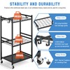 DAOUTIME Garden Organizer With Wheels, Yard Tower Rack for Garage