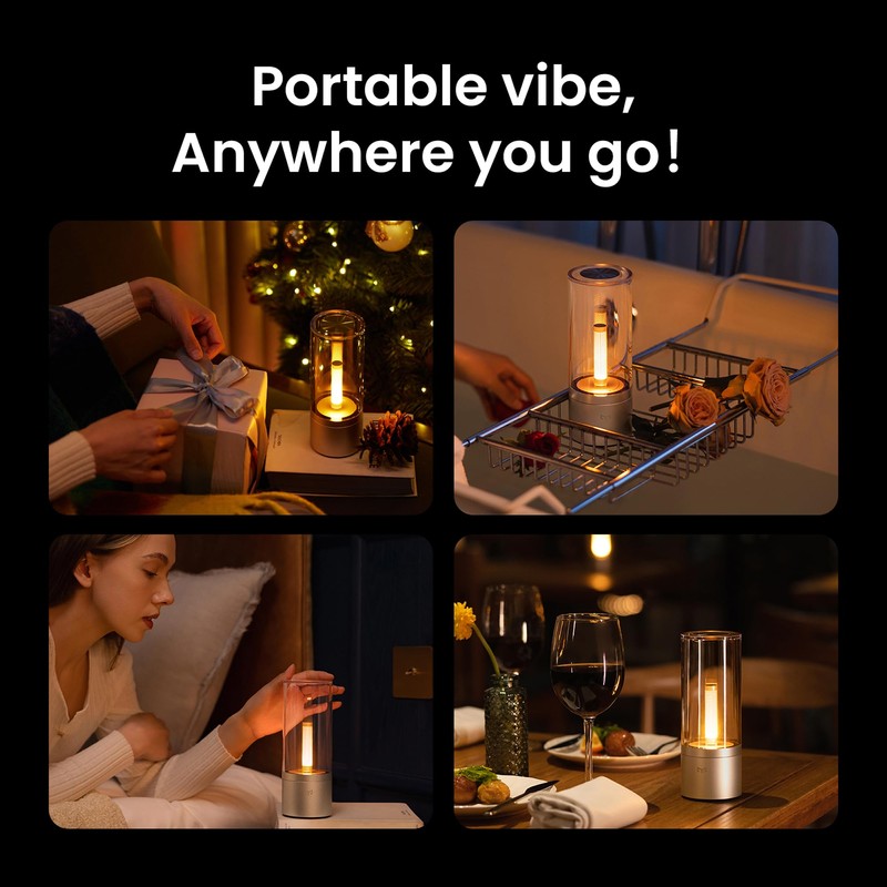 Rechargeable Battery Operated Bedside Lamp, Small Cordless Table Lamp, Dimmable