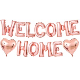 DazzJoy Welcome Home Balloons Rose Gold