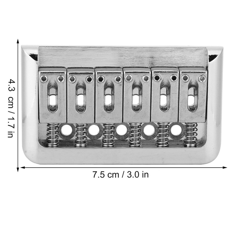 Professional Metal Six string Bridge for 6 string Electric Guitar