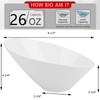Yesland 2 Pack Porcelain Angled Serving Bowls - 26 oz