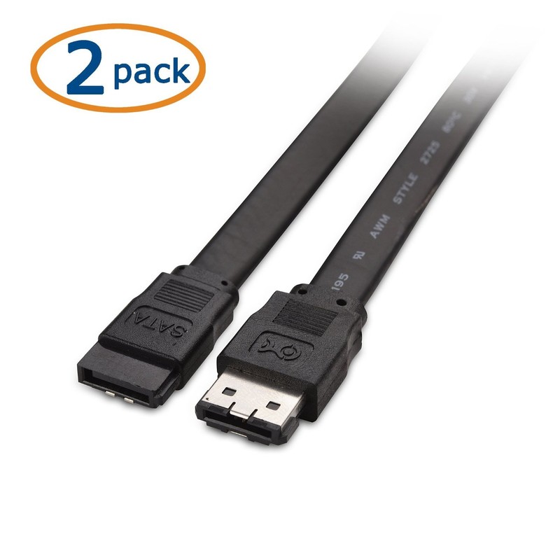 Cable Matters 2-Pack 6 Gbps SATA III to eSATA Cable