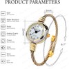 2Tone Gold Silver Cable Band Ladies Bangle Cuff Watch