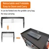 Petrirufun Adjustable Wind Screen and Griddle Warming Rack Set Fit