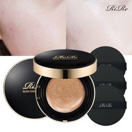 Lil Glow Cover Cushion + 3 Ruby Cell Puffs given away/Glow Moist Cushion, 1) No. 21 product + 3 Ruby Cell Puffs