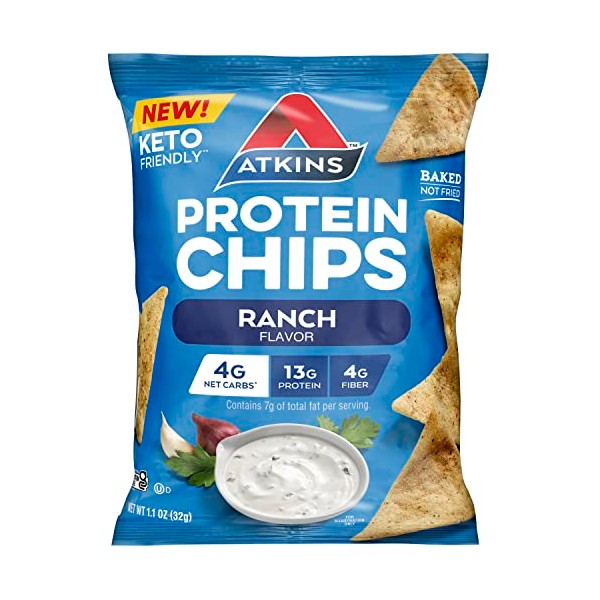 Atkins Atkins Ranch Protein Chips, 4g Net Carbs, 13g Protein,