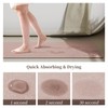 Blush Pink Diatomaceous Earth Bath Mat 15.7"x47.2" Extra Long Bathroom