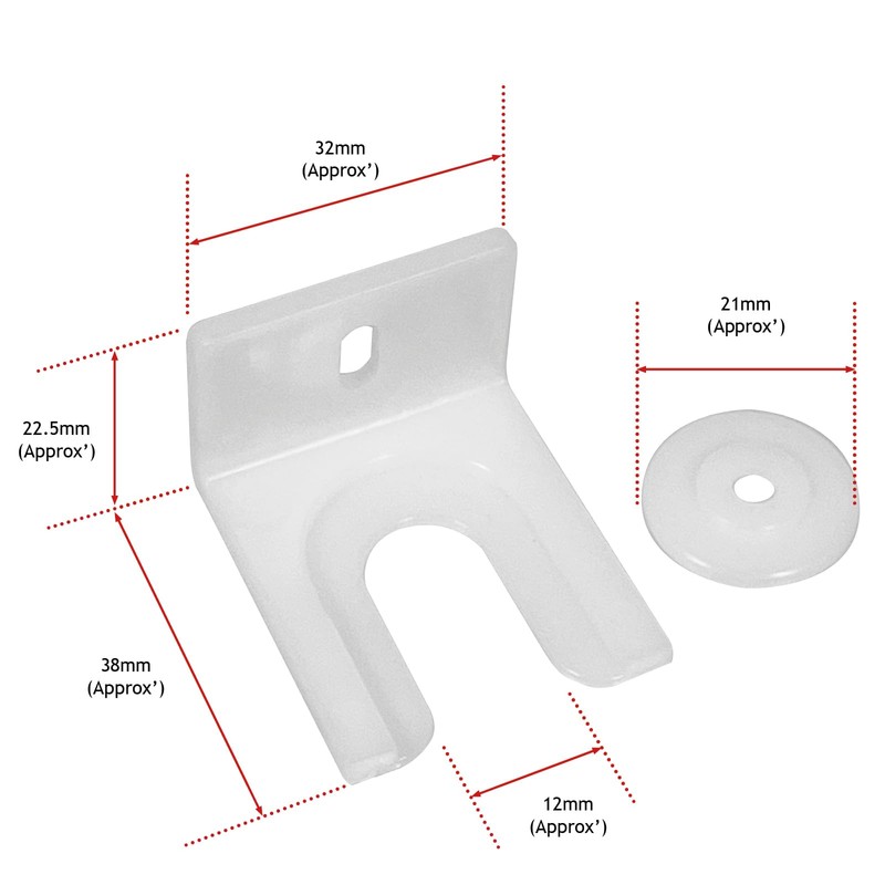 SPARES2GO Integrated Fridge/Freezer Door Clip Fixing Bracket Built-in Universal x