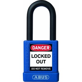 ABUS 59109 Non Conductive Lock Out Tag Out Anodized Aluminium Padlock - Blue