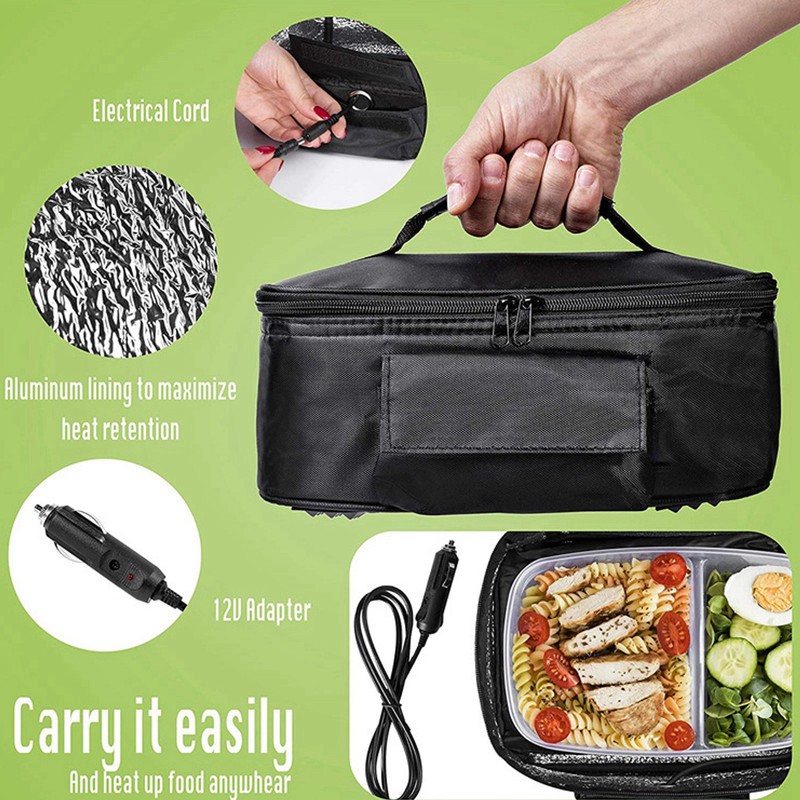 Portable Mini Car Microwave 12V Electric Oven Fast Heating Picnic