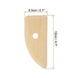 HARFINGTON 3pcs Pottery Ribs 12cm x 5.3cm Wooden Clay Ceramic Sculpting Tools for Finishing Shaping and Smoothing Removing Finger Marks