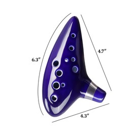 hzexun Ocarina of Time 12 Hole Alto C Ocarina Instrument with Getting Started Guide Display Stand and Color box