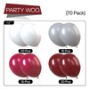 PartyWoo Burgundy Balloons 60 pcs 12 Inch Maroon Gray White