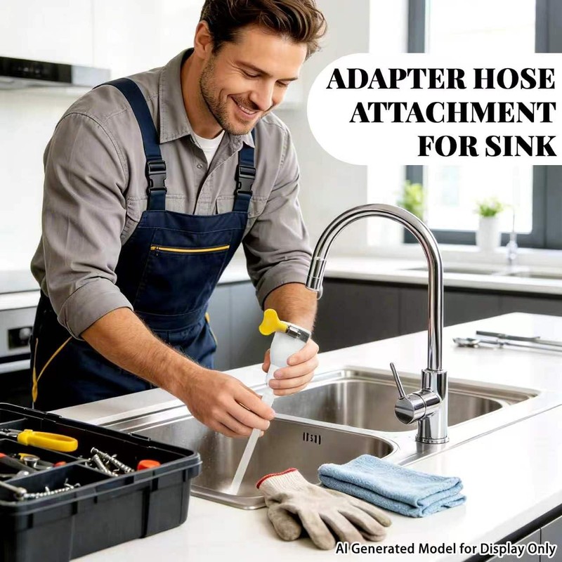 20 FT Faucet Hose Adapter for Sink, Transparent PVC Extra