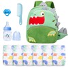 10Pcs Reborn Baby Doll Diaper Bag Care Set Dino Backpack
