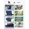 KINGYES Folding Adirondack Chair, Relaxing Stackable|Arm Rest|Ergonomic HDPE All-Weather Adirondack