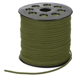 PATIKIL 100 Yards x 2.6mm Faux Suede Leather Cord, Leather Lace String for Bracelet Necklace Beading Making DIY Crafts, Light Green