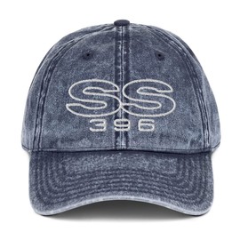 SS 396 Chevy Engine Muscle Car Owner Vintage Cotton Twill Cap Dad Hat Navy