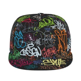 Colorful Graffiti Art Hat Women Men Cute Graffiti Adjustable Trucker Hats Retro Baseball Cap