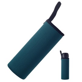 WsKingWA Neoprene Water Bottle Carrier for Outdoor Hiking Travel (550ml) (Blackish Green)