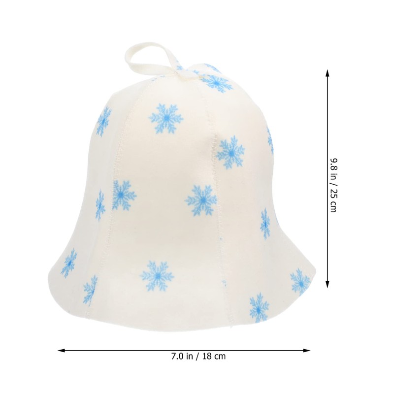 Healvian Russian Hats Hat Felt Sauna Hat Snowflake Pattern Bathhouse