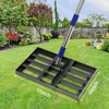 Lawn Leveling Rake, 6FT Heavy Duty 17"x10" Stainless Steel Leveler