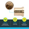 SharkBite 1-1/2 Inch Brass Crimp Plug, PEX Pipe, PE-RT, UC0441
